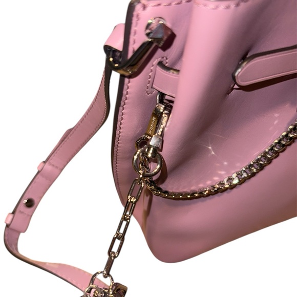 Michael Kors Pink Shoulder Bag with Chain Accent - Picture 3 of 4
